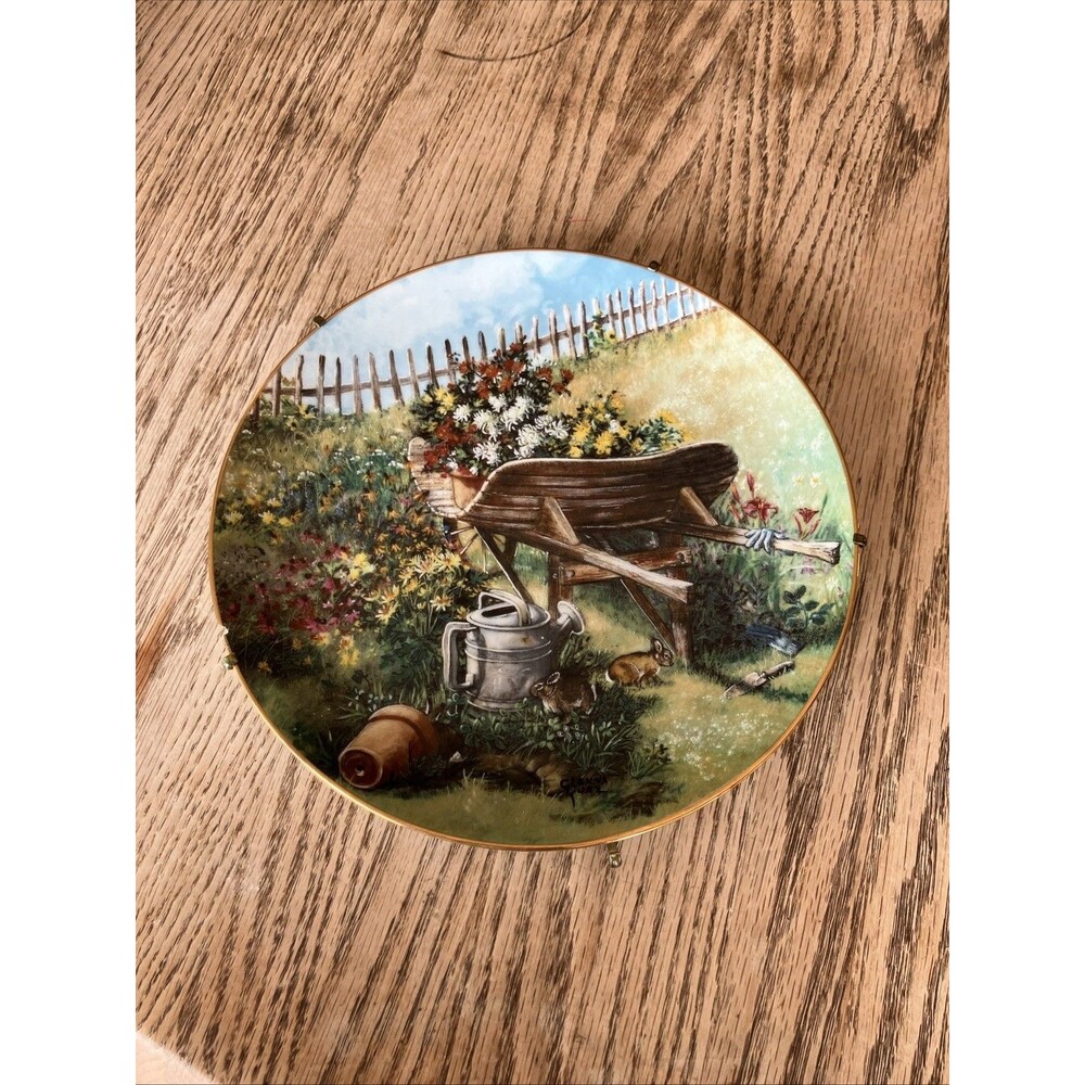 Vtg 1991 Harvest In The Meadow W. L. George Lim Edition Collector Plate
